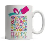 Happy Birthday Ceramic Mug - Multicolor
