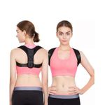 Generic Posture Corrector Brace, Adjustable Back Support, Shoulder Alignment, Upper Back Pain Relief, Black - image 7