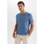 product_image_name-Defacto-Man Regular Fit Short Sleeve T-Shirt - Lt.Indigo-3