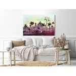 product_image_name-Generic-لوحة جدارية من القماش ، صورة مجردة مؤطرة لأشجار النخيل في لوس أنجلوس 60 × 40 سم-4