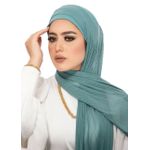 طرحة شيفون شعيرات سادة فائق النعومة - اللون أخضر