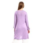 product_image_name-Kady-Wide Round Collar Tunic With Sided Sleeves Slits - Lavender-2