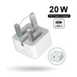 product_image_name-Generic-شاحن سريع Type C 20 واط - محول + كابل - يدعم آيفون 12 برو ماكس-2