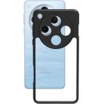 product_image_name-Generic-غطاء حماية قصوى شفاف مضاد لاصفرار الظهر الصلب بحافظة إطار سيليكون لأوبو فايند X8 - أسود-1