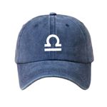 Blue Libra Baseball Cap White 