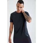 product_image_name-Defacto-Man Crew Neck Standart Fit Short Sleeve T-Shirt - Anthra Melange-1