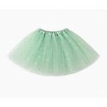 تنورة توتو بناتية بطبعة الأميرات والنجوم والترتر - لون بيج