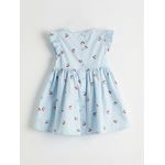 product_image_name-LC Waikiki-Girl's Poplin Dress With A Crew Neck And Print 
-2