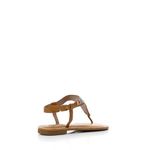 product_image_name-Dejavu-Thonge Buckle Closure Embellished Sandals - Camel-2