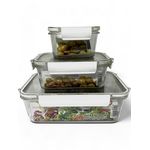 product_image_name-Generic-acrylic Smart Lock Food Storage 3*1 White-2