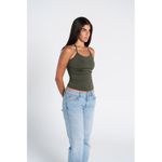 OUTDATED Halter Tie Top - Dark Olive - image 2