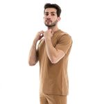 product_image_name-Shorto-تي شيرت رجالي كلاسيك قطن سادة - 4018- بني غامق-3