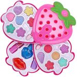 Sdrla 4 Layer Strawberry Shaped Kids Makeup Play Set