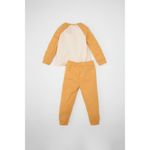 product_image_name-Defacto-Baby Boy Baby Neck Regular Fit Knitted Pyjamas - Ecru-4
