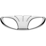 MT 3D Car Emblem Sticker Replacement for Daewoo Logo – Front or Rear – Silver