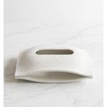 product_image_name-Generic-Modern Elegant Tissue Box Holder – White Textured Tissue Organizer-2