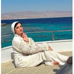 product_image_name-Generic-بدلة كاجوال حريمي كوريشة قطعتين - اوف وايت- أكمام جوبير ملكية واسعة - قماش عالي الجودة غير شفاف -4