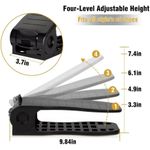 product_image_name-Generic-منظم أحذية مكون من 4 قطع، رف أحذية مزدوج الطبقات قابل للتعديل على 4 مستويات، حامل رف تخزين موفر للمساحة (أسود، عبوة من 4 قطع)-4