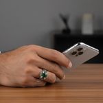 product_image_name-Generic-handmade men's ring made of 925 sterling silver with a green zircon gemstone. -2