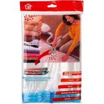  Transparent Rectangular Storage Bag - 5 Pound Capacity- Zipper Closure Vacuum-Sealing Mechanism