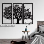 product_image_name-Portrait-تابلو عصري - لوحة شجرة جدارية خشبية ديكور - ثلاث قطع - CNC3 - 80X105 cm-2