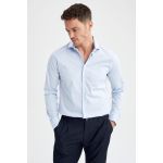 product_image_name-Defacto-Man Italian Neck Modern Fit Long Sleeve Shirt - Lt.Blue-2