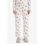 product_image_name-Defacto-قناع النوم بطابع عيد الميلاد، طقم بيجامة مكون من جزئين بملاءمة عادية-3