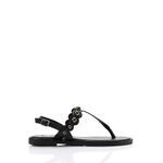 product_image_name-Dejavu-Black Thong Toe Shape Studded Sandals-2