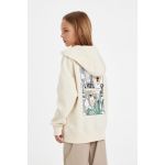product_image_name-Defacto-Girl Hooded Oversize Fit Sweat Shirt - Ecru-1