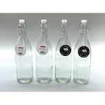 زجاجة ماء زجاجية 1966-06 سعة 500 مل، تصميم عصري