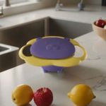 product_image_name-Generic-طبق جيرو سحري للأطفال دوران 360 درجة - مضاد للانسكاب بجهتين - بلاستيك آمن متين مع غطاء-2