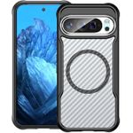 product_image_name-Generic-Magnetic Case for Google Pixel 9 Pro , Compatible with MagSafe,Translucent Matte Anti-Fingerprint Back Slim Shockproof Protection Phone Case - Black-1