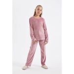 product_image_name-Defacto-Girl Regular Fit Knitted Pyjamas - Rose-1