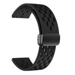 product_image_name-Generic-حزام سيليكون 22 مم مع مشبك مغناطيسي قابل للطي لساعات Oraimo Watch 5 / Oraimo Watch Pro NT / Oraimo Watch Pro / Oraimo Watch Nova AM / Oraimo Watch Nova V - أسود-1