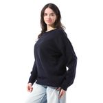 Andora Long Sleeves Pullover With Side Pattern - Navy Blue - image 2