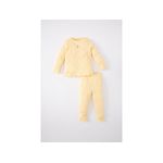 product_image_name-Defacto-Baby Girl Bike Neck Regular Fit Knitted Set - Yellow-3