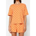 product_image_name-Trendyol-طقم بيجاما مزين بقلب من القطن 100% بألوان برتقالية متعددة - Trendyol-3