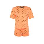product_image_name-Trendyol-طقم بيجاما مزين بقلب من القطن 100% بألوان برتقالية متعددة - Trendyol-6