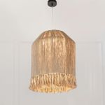 Kandil نجفة عصرية من القماش من قنديل، 45 سم، لون بيج