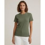 Freska Short-Sleeve Basic Top-Olive
