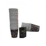 أكواب ورقية للشاي والقهوة، 200 مل، 100 قطعة، ألوان متنوعة + حقيبة زيجور المميزة