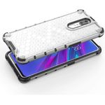 product_image_name-Generic-جراب مقاوم للصدمات شكل خلية النحل متوافق مع موبايل اوبو F11 F11) (ابيض شفاف)، سيليكون-3