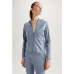 product_image_name-Defacto-Woman Hooded Standart Fit Cardigan - Blue-1