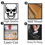 product_image_name-Generic-Halloween Wall Decor - Scary Skull Shape - Laser Cut MDF Wood - Multi-Size-4
