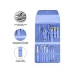 product_image_name-Generic-طقم مانيكير وباديكير 16 قطعة، مجموعة قصافات أظافر من الفولاذ المقاوم للصدأ للرجال والنساء، أدوات العناية مع مقص أظافر القدم واليد للأظافر والحواجب والأذنين، متينة وقوية (ثد يختلف اللون )-4