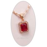 product_image_name-Generic-طقم + سلسلة حريمى فاخرة بدلاية انسيابية شكل حجر زركون - ذهب صينى-2