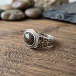 product_image_name-Generic-خاتم فضة تركى عيار 925 بحجر الدم الطبيعى -2