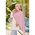 product_image_name-Generic-سكارف حجاب من قماش الجل الفاخر مع باندانا بنفس اللون، 190 * 60 سم، زهري داستي-2