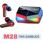 product_image_name-Generic-M28 Wireless Earbuds - Bluetooth 5.1 - Stereo Sound + Led + Waterproof - Touch Control - Long Charging Battery-2