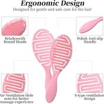 product_image_name-Generic-فرشاة فك تشابك الشعر المضادة للكهرباء الساكنة - أدوات تصفيف الشعر - بيضاوية - 1 قطعة-2